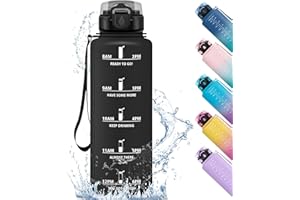 HoneyHolly Borraccia 1,5 Litri, Sportiva Prova di Perdite, Borraccia Motivazionale, Bottiglia Sportiva Tempo, con Filtro, Bottiglia Palestra per Fitness, Ciclismo, Scuola, Ufficio