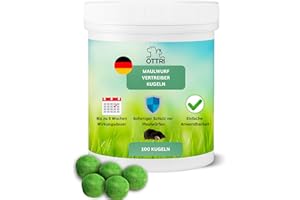 ÖTTRI Maulwurf Vertreiber Kugeln 100 STK | EFFEKTIVE Schädlingsabwehr durch natürliche Wirkungsstoffe | OHNE GIFT | Mit Sofort- und Langzeitwirkung für Ihren Garten