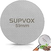 Supvox® 51mm Reusable Puck Screen for Espresso Portafilter 1.7mm Thickness 150m 316 Stainless Steel Screen Filter Basket Comp