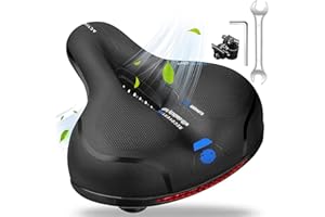 LACHESIS Sella per Bicicletta, Sella Bici Comoda Ergonomica con Palla d'urto a Doppia Impermeabile Traspirante Morbido Ampia Sedile per Biciclette da Strada,City, Mountain Bike Uomo Donna