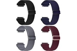 Fullmosa 20mm Impermeabile Cinturino Compatibile con Samsung Galaxy Watch 7 FE 6 5 4 44mm 40mm, 4 Pezzi 20mm Elastico Regolabile Nylon Cinturini per Orologio da Uomo e Donna, Sgancio Rapido