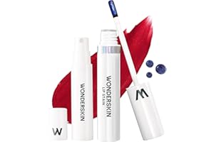 Wonderskin Wonder Blading Lip Stain Peel Off And Reveal Kit - Tinta Per Labbra Rossa Impermeabile E A Lunga Durata, Kit Per Macchie Di Trucco Naturale A Prova Di Trasferimento (Divine)