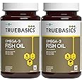 TrueBasics Omega 3 Fish Oil (120 Capsules) | Triple Strength with 1150mg Omega, 525mg EPA & 375mg DHA | For Healthy Heart, Eyes & Joints, 220 grams