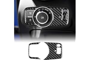 KUNGKIC Per Alfa Romeo Giulietta 2015 2016 Stelvio 2017 – 2024 in fibra di carbonio interruttore faro auto copertura adesivo decorativo interno accessorio regalo (nero)