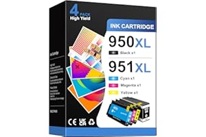 Glliter 950XL 951XL Druckerpatronen Kompatible für HP 951XL Multipack für HP 950 für HP Officejet Pro 8600 Druckerpatronen Officejet Pro 8620 8610 8615 276DW 8100 8625 8630 8640 8660 251DW (4er-Pack)