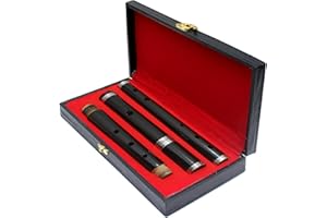 NORTH EDGE Irish D Flute Key Tin Whistle Traditional Blowing Instrument 3 Parts 23" and 4 Parts 26" Student Level Professional Rosewood Flutes With Tuning Slides