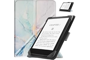 HGWALP Custodia universale per 6.8-7 pollici eReaders, sottile PU Custodia Cover con supporto compatibile con 6.8 pollici 7 pollici Kindle Paperwhite/Kobo/Voyaga/Lenovo/Sony eReaders-Mable Blue