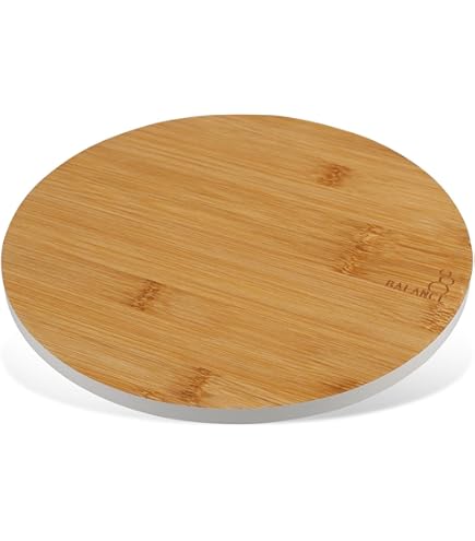 Assiette à Jambon En érable Massif – Planche à Découper Ronde Durable – Tailles De 13 à 50 Cm, Bois Non Traité