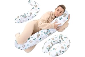 ‎TOTSY BABY Totsy Baby Stillkissen XXL Schwangerschaftskissen 190 cm - Pregnancy Pillow Body Pillow Seitenschläferkissen Schlafkissen Lagerungskissen Kissen mit Bezug aus Baumwolle Oeko-Tex