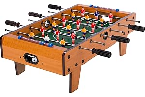 GAMES PLANET Mini Kicker Tischfußball „Chelsea“, 4 Dekorvarianten, Maße: 70x37x25 cm, Gewicht: 4 kg, 6 Spielstangen, Kleiner Kinder Tischkicker inkl. 2 Bälle