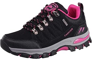 CHAOEN Womens Waterproof Walking Shoes Hiking Shoes Breathable Approach Shoes Lace Up Trainers Outdoor Trekking Climbing Gym Trail Running Shoes Low Rise Sneakers