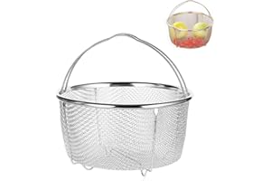 HERCHR Multifunzione a Vapore Cesto, Cestello in Filo per Cottura a Vapore in Acciaio Inox per Verdure, Uova, pesce, carne