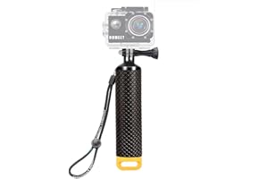 Homeet Bastone Galleggiante Impugnatura Impermeabile Handle per Action Cam SJCAM/ DBPOWER/ YI 4K/ QUMOX/ Rollei/ Apeman【Giallo】
