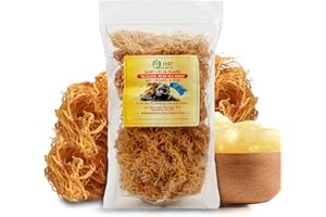 BUIE HOLISTIC HERBS Golden Irish Sea Moss | Wildcrafted from St. Lucia | 110g Makes ~1.7L Sea Moss Gel | 100% Natural, Raw & Sun-Dried | Dr. Sebi Inspired, Nutrient-Rich Irish Moss for Health & Wellness