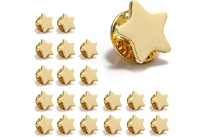 1357AWARDS Star Pin Badge | Available in Gold, Silver Bronze | 10/20/50/100pcs | (13mm) | Lapel Pin Badge School Reward for attendance or achievement | Employee of the month