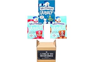 Mr Freeze Ice Jubbly Ice Lollies Pack of 3 | (Blue Raspberry, Strawberry & Cola) Made WIth Fruit Juice, Total 24 x 62ml | By SHANZA DEPARTMENTAL'S