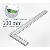 SGS Profesyonel Al&uuml;minyum G&ouml;nye, 600mm, Waterpas Seviyeli