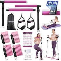 Kit Pilates Goocrun – Anneau 14″ Fibre Verre Mousse, Bandes Résistance, Disques, Ballon 9.8″ – Housse Incluse