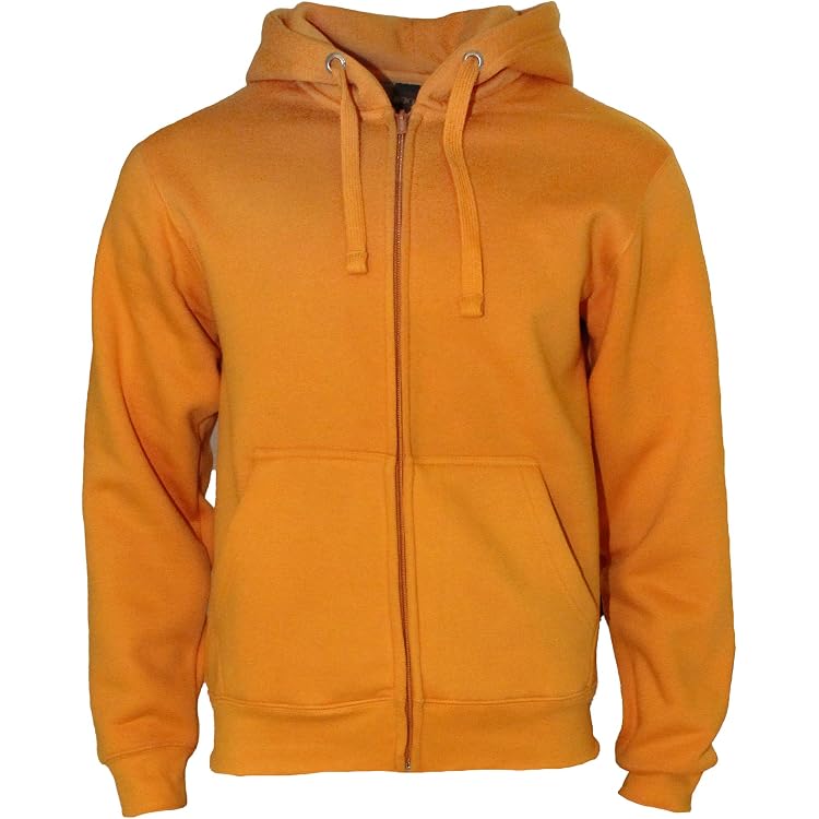 Sweat à Capuche Zippé Lourd Homme - 80% Coton - Couleurs Multiples - Style Travailleur