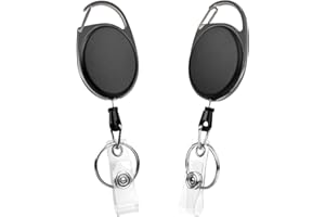 ‎VICLOON Vicloon Einziehbarer Schlüsselanhänger, 2 Stück Schlüsselband Ausziehbar, mit Clip und Schlüsselring, Ausweisjojo für Kartenhalter Ausweis,Schlüssel,ID Card Holder