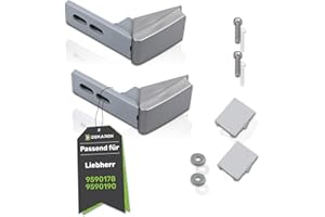 Dekarox Türscharnier Reparatursatz silber für Liebherr 9590178 9590190 für Türgriff Scharnier an Kühlschrank