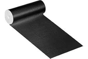 Simili Cuir Autocollant, Reparation Cuir, Patch Cuir Auto-adhésif Rénovation 8 x 150 cm, Kit Reparation Cuir pour Canapés, Sièges de voiture, Meubles - Noir