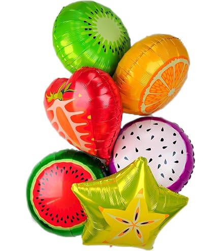 Lot 12 Guirlandes Bannière Fruits 3D - Décoration Twotti Frutti Anniversaire Été Baby Shower Tropical