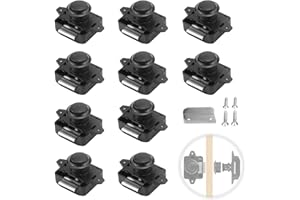 Push Button Catch Door Lock: PRITOK 10 Stück Wohnmobil Schlösser, Großes Cabinet Lock Catch Schranktürschloss Möbelschloss für Wohnmobil Caravan Yacht Schrank Tür, Schwarz