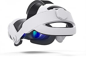 Kuject Design Comfort Head Strap Accessories for Quest 3, Elite Strap Replacement with Adjustable Hinge and Enlarged Head Support, VR Accessories Detachable Strap Fit for Carrying Case