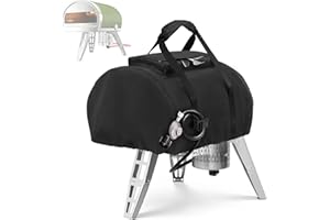RILIME Barbecue Cover for Gozney Roccbox Pizza Oven, 500D Outdoor Camping Wood Burner Storage Cover Large Top Pocket Heavy Duty Waterproof Grill Oven Cove(Cover Only