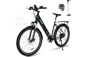 ‎HITWAY HITWAY E Bike Elektrofahrrad, 27.5″ E-Fahrrad E-Bike Pedelec Mountainbike 250W/36V/12Ah Akku, 7 Gang MTB Ebike für Erwachsene,Reichweite 40-80km