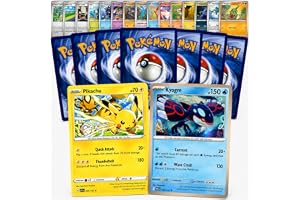100 Pokémon-kort engelska - 10 garanterad Holo & Reverse Holo + 90 vanliga och ovanliga - Autentiska originalkort - slumpmäss