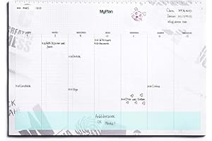 FEBIO Planificateur Hebdomadaire de Table - Organiseur A3 détachable - Planner Agenda des rendez-vous et engagements