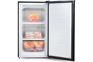 PRIMO PR143DV Gefrierschrank, freistehend, 60 l, Schwarz, wendbar, Freezer, belgische Qualität
