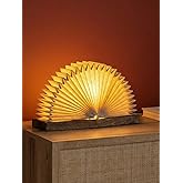FIG Living Foldable Linen Book Table Lamp | Crafted from 100% European Linen | Patented Designs | 19 x 24 cm | Ideal Lamp for