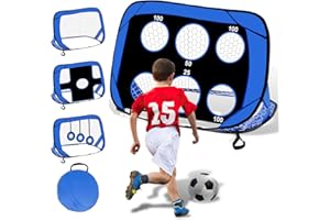 EXSIVEMY 4 in 1 Porte da Calcio per Bambini Pop-up Porta Calcio Bambini Porta e Bersaglio, 120 x 80 x 80 cm