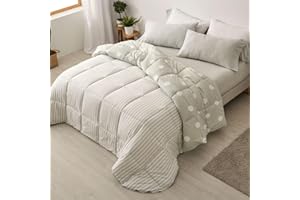 Burrito Blanco | Edredón Comforter | Cama de 80-90cm. (+Medidas Disponibles) | Diseño 263 | Color Menta (180x270 cm)