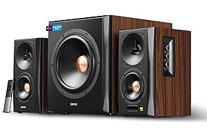 Edifier S360DB - Enceintes Bibliothèque et Caisson de Basses 2.1 Bluetooth v4.1 aptX Son sans Fil pour Salles Multimédia, Salons