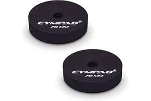 Cympad Moderator Cymbal Tuner Pads – Juego doble de 70 mm – Reduce armónicos y sustain – Discos de espuma para platillos para estudio, práctica y control de sonido en vivo (2 unidades)