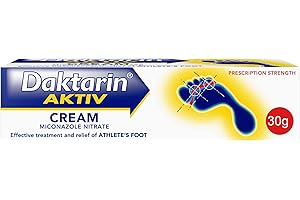 Daktarin Aktiv Cream (1x 30g), Help Treat your Athelete's Foot with Fungus Foot Treatment, Suitable for Cracked and Itchy Skin