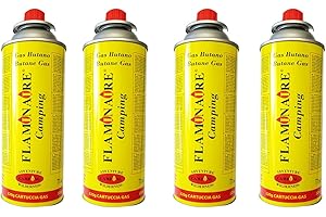 RUSEPIN SCONOSCIUTO 4 CARTUCCE con VALVOLA BUTANO Cucina Campeggio BOMBOLA