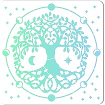 Pochoir Arbre De Vie 30x30cm - Réutilisable - Pour Peinture Sur Bois, Mur, Tissu