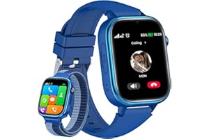 SWGOTA 4G Smartwatch Kinder, Kinderuhr mit GPS, SIM, Videoanrufe, SOS, IP68 Wasserdicht, Schulmodus, Telefonfunktion Schrittzähler Voice Chat Wecker, Geschenk für Mädchen und Jungen 3-14 Jahren Blau