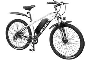GSOU 26" Electric Bike for Adult. 2605 E-Bike with 250W High-Speed Brushless Motor. Electric Bicycle Built-in 36V 8AH-13AH Removable Li-Ion Battery, Shimano 7 Speed, G51 LCD Display, Dual Disk Brake