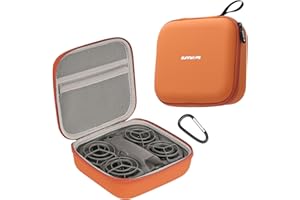 ZJRXM Neo 2 Tasche, Schutztasche PU Case Bag Tragetasche für DJI Neo 2 Drohne Zubehör, Tragbare und Kompakt (Orange)