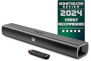 Majority 120W Barra Soundbar TV | Sound Bar con Bluetooth | 24" Soundbar 2.1 con Ottico, AUX & HDMI | Home Theater Montabile a Parete | Casse TV Suono 3D e controllo dell'equalizzazione Naga 60