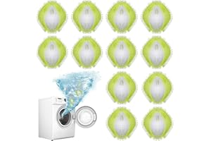 simyron Fusselbälle für die Waschmaschine 12pcs Tierhaarentferner Waschmaschine Haarfänger Waschmaschine für Entfernt Tierhaare Fusseln Anti Wicklungs Nylon Reinigungskugel Hausleben