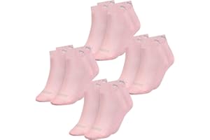PUMA Calcetines para mujer, 4 unidades, en negro, blanco, gris, rosa, tallas 35-38, 39-42, algodón