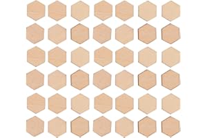 ‎SUPVOX Supvox 200 stücke Holz Hexagon Stücke Ornamente Holz Charme Verzierungen DIY Handwerk für Hochzeit Geburtstag Weihnachtsschmuck 10mm