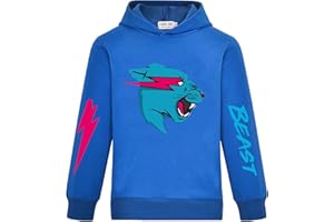 CKCKTZ Mr Beast - Sudadera con capucha para niños y niñas, sudadera de manga larga con dibujos animados, camiseta clásica